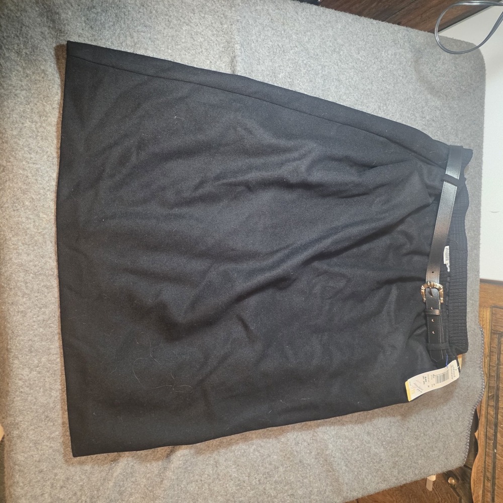 vintage Alfred Dunner black wool Skirt New With Tag Size 20 K2
